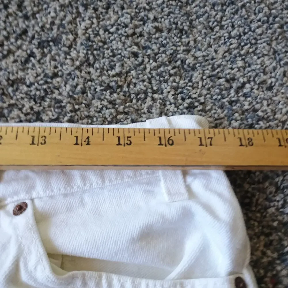 Levi's Orange Tab Vintage 90s 550 White Denim Jeans Pants 34x29 Grunge Summer